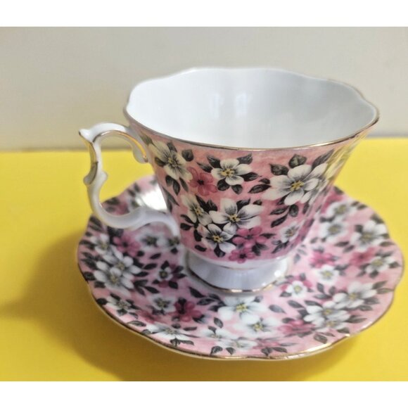 Royal Albert Tea Cup & Saucer set Garden Party Series Pink Surprise - Picture 4 of 11